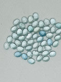 4X6MM Aquamarine Cabochon Pack of 6 Pcs - AAA Quality cabs- Natural Aquamarine Cabs