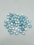Aquamarine Cabochon 4X6mm Pack of 8 Pcs - AAA Quality cabs- Natural Aquamarine Cabs