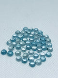 Aquamarine Cabochon 5 mm Pack of 5 Pcs - AAA Quality cabs- Natural Aquamarine Cabs