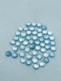 Aquamarine Cabochon 5 mm Pack of 5 Pcs - AAA Quality cabs- Natural Aquamarine Cabs