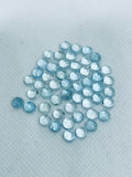 Aquamarine Cabochon 5 mm Pack of 5 Pcs - AAA Quality cabs- Natural Aquamarine Cabs