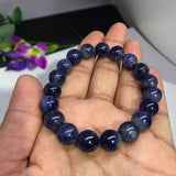 10MM Blue Sapphire Bracelet  Top Quality,7.5'' length • Natural Sapphire Beads • Sapphire Round beads. code #2 , 37 Gram