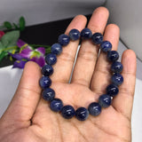 10MM Blue Sapphire Bracelet  Top Quality,7.5'' length • Natural Sapphire Beads • Sapphire Round beads. code #2 , 37 Gram