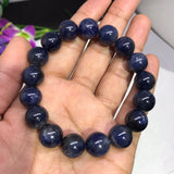 12MM Blue Sapphire Bracelet  Top Quality,7.5'' length • Natural Sapphire Beads • Sapphire Round beads. code #3 , 57 Gram