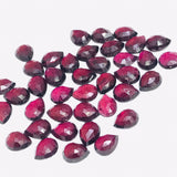 Garnet Rose Cut 9X6mm Size - Pack of 6 Pcs Garnet Faceted - AAA Quality- Best for Jewelry making- Origin-India, Pear shape cut