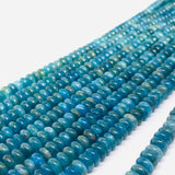 6 MM Neon Apatite Roundel Beads - 40 cm Length - 100% Natural Beads- Neon Apatite Rondelle Beads