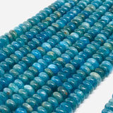 6 MM Neon Apatite Roundel Beads - 40 cm Length - 100% Natural Beads- Neon Apatite Rondelle Beads
