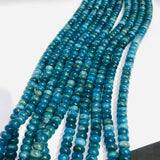 6 MM Neon Apatite Roundel Beads - 40 cm Length - 100% Natural Beads- Neon Apatite Rondelle Beads
