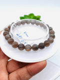 Sunstone Bracelet • 8mm Size • Code #A3 • Weight 17 gm • Natural Black Sunstone Round Bracelet • Sunstone Jewelry