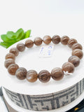 Sunstone Bracelet • 10 mm Size • Code #A8 • Weight 30 gm • Natural Black Sunstone Round Bracelet • Sunstone Jewelry