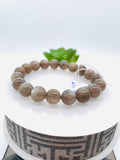 Sunstone Bracelet • 10 mm Size • Code #A12 • Weight 29.6 gm • Natural Black Sunstone Round Bracelet • Sunstone Jewelry