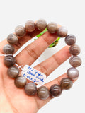 Sunstone Bracelet • 12 mm Size • Code #A13 • Weight 42.4 gm • Natural Black Sunstone Round Bracelet • Sunstone Jewelry