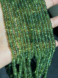 Green Apatite Roundel Beads, 4mm size, 16 Inch Length- AAA Quality- Apatite Roundel Beads