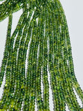 Green Apatite Roundel Beads, 4mm size, 16 Inch Length- AAA Quality- Apatite Roundel Beads