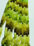Grossular Garnet 4MM faceted Roundel ,AAA Quality Round beads , Length of strand is 14" ,Natural Gemstone from Madagascar, shaded garnet