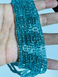 Apatite Faceted 4-5MM Roundel,AAA Quality Faceted, Graduated size- length 14 Inch , natural Apatite Beads