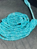 Apatite Faceted 4-5MM Roundel,AAA Quality Faceted, Graduated size- length 14 Inch , natural Apatite Beads