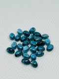 London Blue Topaz 4X6MM Smooth Oval Cabs,natural gemstone cabochon , Pack of 2 pc