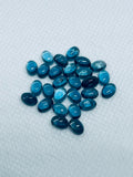 London Blue Topaz 5X7MM Smooth Oval Cabs,natural gemstone cabochon , Pack of 2 pc