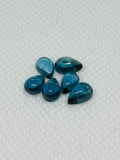 London Blue Topaz 7X10MM Smooth Pear Cabs,natural gemstone cabochon , Pack of 1 pc