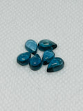 London Blue Topaz 4X7MM Smooth Pear Cabs,natural gemstone cabochon , Pack of 2 pc