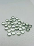 6MM Prasiolite Round Cabs - Pack of 6 Pcs - AAA Quality - Natural color - Natural Prasiolite Stone- Green Amethyst loose stone