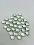 8MM Prasiolite Round Cabs - Pack of 4 Pcs - AAA Quality - Natural  color -  Natural Prasiolite Stone- Green Amethyst loose stone