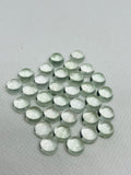 7MM Prasiolite Round Cabs - Pack of 6 Pcs - AAA Quality - Natural  color -  Natural Prasiolite Stone- Green Amethyst loose stone