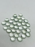 8MM Prasiolite Round Cabs - Pack of 4 Pcs - AAA Quality - Natural color - Natural Prasiolite Stone- Green Amethyst loose stone