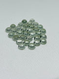 6MM Prasiolite Round Cabs - Pack of 6 Pcs - AAA Quality - Natural color - Natural Prasiolite Stone- Green Amethyst loose stone