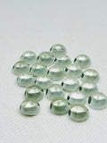 10MM Prasiolite Round Cabs - Pack of 4 Pcs - AAA Quality - Natural color - Natural Prasiolite Stone- Green Amethyst loose stone