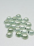 11MM Prasiolite Round Cabs - Pack of 4 Pcs - AAA Quality - Natural  color -  Natural Prasiolite Stone- Green Amethyst loose stone