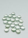 11MM Prasiolite Round Cabs - Pack of 4 Pcs - AAA Quality - Natural  color -  Natural Prasiolite Stone- Green Amethyst loose stone