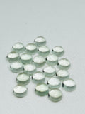 9 MM Prasiolite Round Cabs - Pack of 4 Pcs - AAA Quality - Natural color - Natural Prasiolite Stone- Green Amethyst loose stone