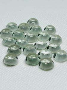 11MM Prasiolite Round Cabs - Pack of 4 Pcs - AAA Quality - Natural color - Natural Prasiolite Stone- Green Amethyst loose stone