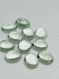 Prasiolite Oval 6X8MM Cabs - Pack of 7 pcs - AAA Quality - Natural color - Natural Prasiolite Stone- Green Amethyst loose stone