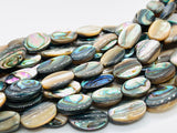 Abalone Shell Oval Beads • 8x16 mm Size • 40 cm length • AAA Quality • Natural Abalone Shell • Origin Australia