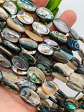 Abalone Shell Oval Beads • 8x16 mm Size • 40 cm length • AAA Quality • Natural Abalone Shell • Origin Australia