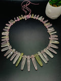 Kunzite Unusual Long Stick Beads • 16x8 to 40x10 mm size • Code #K4 • AAA Transparent Quality Length 40 cm • 100% Natural Kunzite Beads