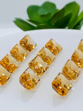 Citrine  Rectangle Faceted Cut • 8x10 mm size • Pack of 2 Pc • AAA Quality • 100% Natural Citrine Faceted Rectangle loose stone