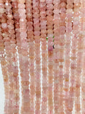 Morganite faceted Roundel Beads • 8 mm Size • Length 40 cm • AAA Quality • 100% Natural Morganite faceted Roundel • Morganite Beads