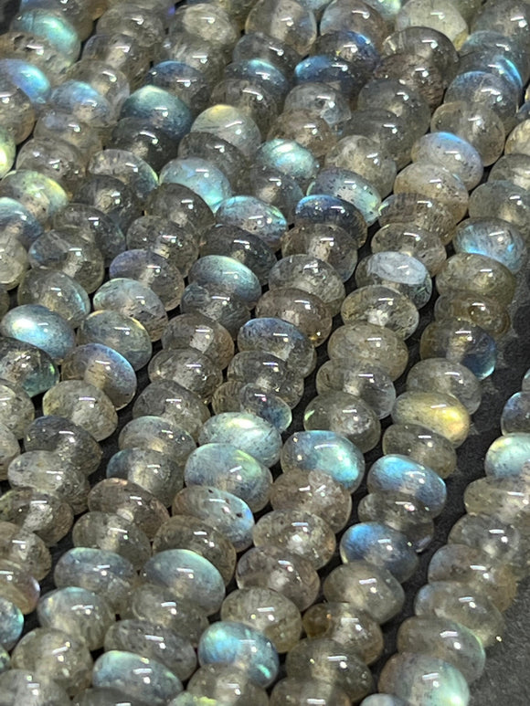 5MM Labradorite Roundel Shape, Top Quality Roundel , Length 14