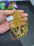 Citrine faceted Drop Shape 5X8, Length 8 Inch . Natural citrine Drop shape, citrine briolette