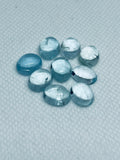 Aquamarine Cabochon 7X9mm Pack of 4 Pcs - AAA Quality cabs- Natural Aquamarine Cabs