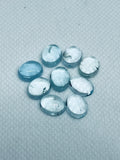 Aquamarine Cabochon 7X9mm Pack of 4 Pcs - AAA Quality cabs- Natural Aquamarine Cabs