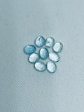 Aquamarine Cabochon 7X9mm Pack of 4 Pcs - AAA Quality cabs- Natural Aquamarine Cabs