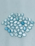 4X6MM Aquamarine Cabochon Pack of 6 Pcs - AAA Quality cabs- Natural Aquamarine Cabs
