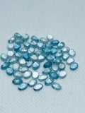 Aquamarine Cabochon 4X6mm Pack of 8 Pcs - AAA Quality cabs- Natural Aquamarine Cabs