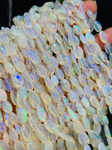 Ethiopian Opal Faceted Nugget Beads • Code # E3 •  Size 8x5 to 14x9 mm • Length 16 Inch •  100% Natural Ethiopian Opal Briolettes