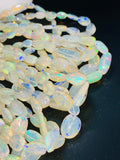 Ethiopian Opal Faceted Nugget Beads • Code # E5 • Size 6x5 to 17x10 mm • Length 16 Inch • 100% Natural Ethiopian Opal Briolettes